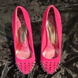 Pink Studded Heels